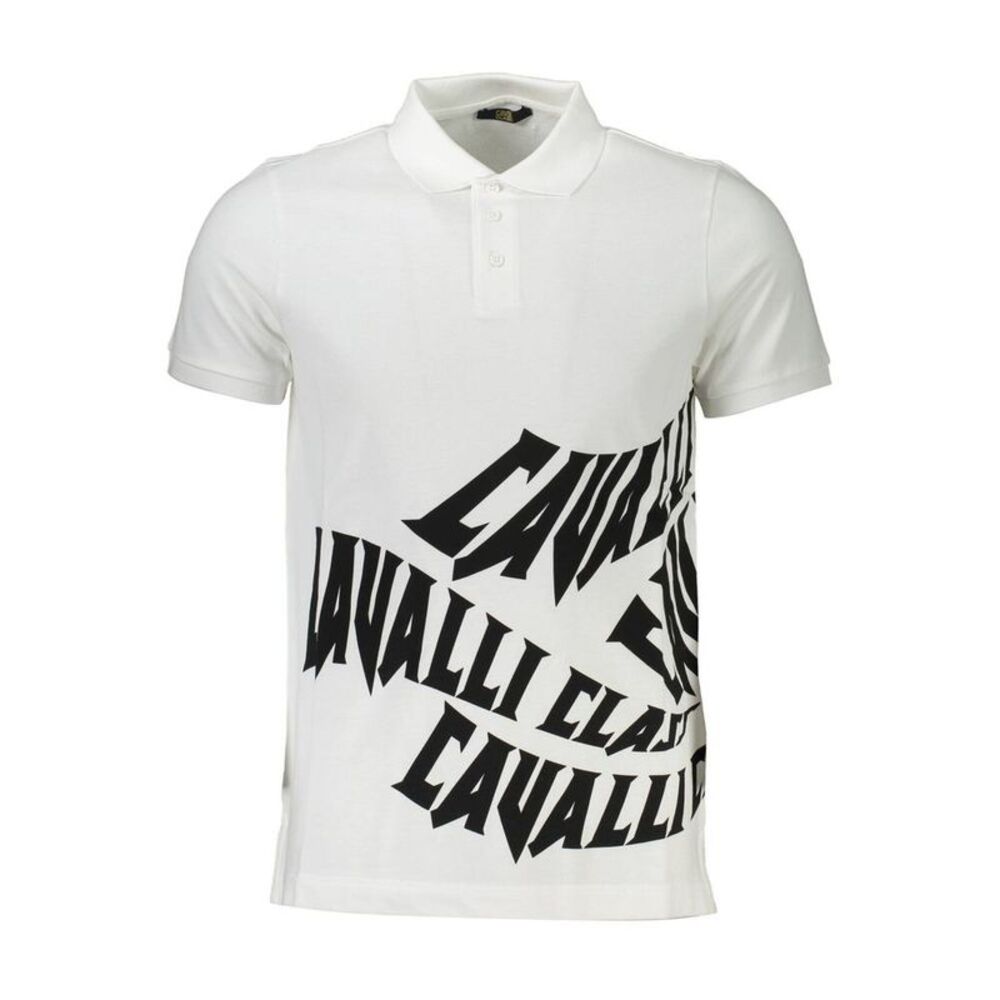 Cavalli Class Bianco Cotton Men Men's Polo